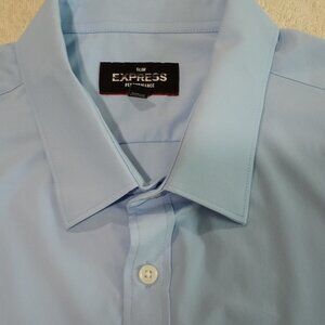 EXPRESS PERFORMANCE SLIM SKY-BLUE LONG SLEEVE MEN SHIRT SIZE XL